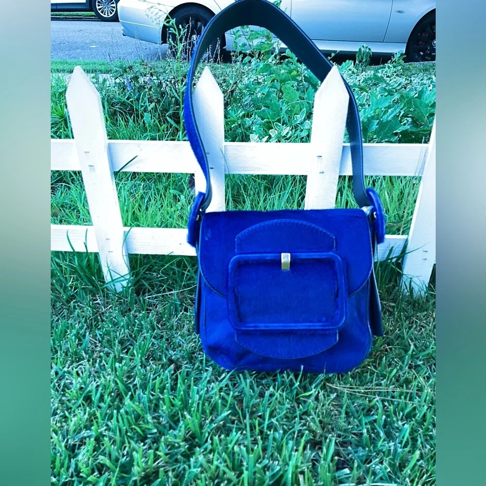 Tory Burch Sawyer Calf Hair Mini Shoulder Bag.